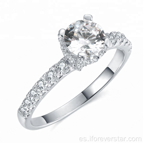 Matrimonio de diamantes de alta calidad de 14k Moissanite